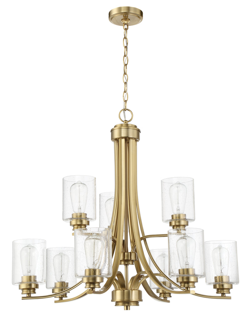 Craftmade 50529-SB Bolden 9 Light Chandelier -Satin Brass