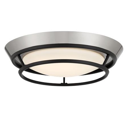 George Kovacs P5372-691-L Beam Me Up! LED Flush Mount -Coal With Brushed Nickel