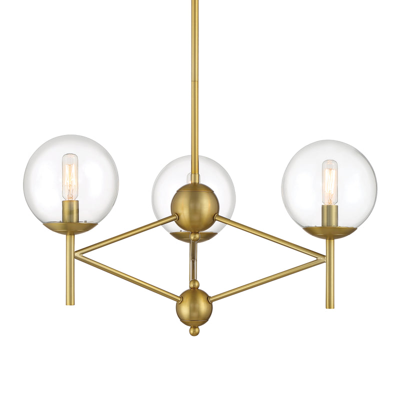 Minka Lavery Auresa 24" 3 Light Pendant-Soft Brass