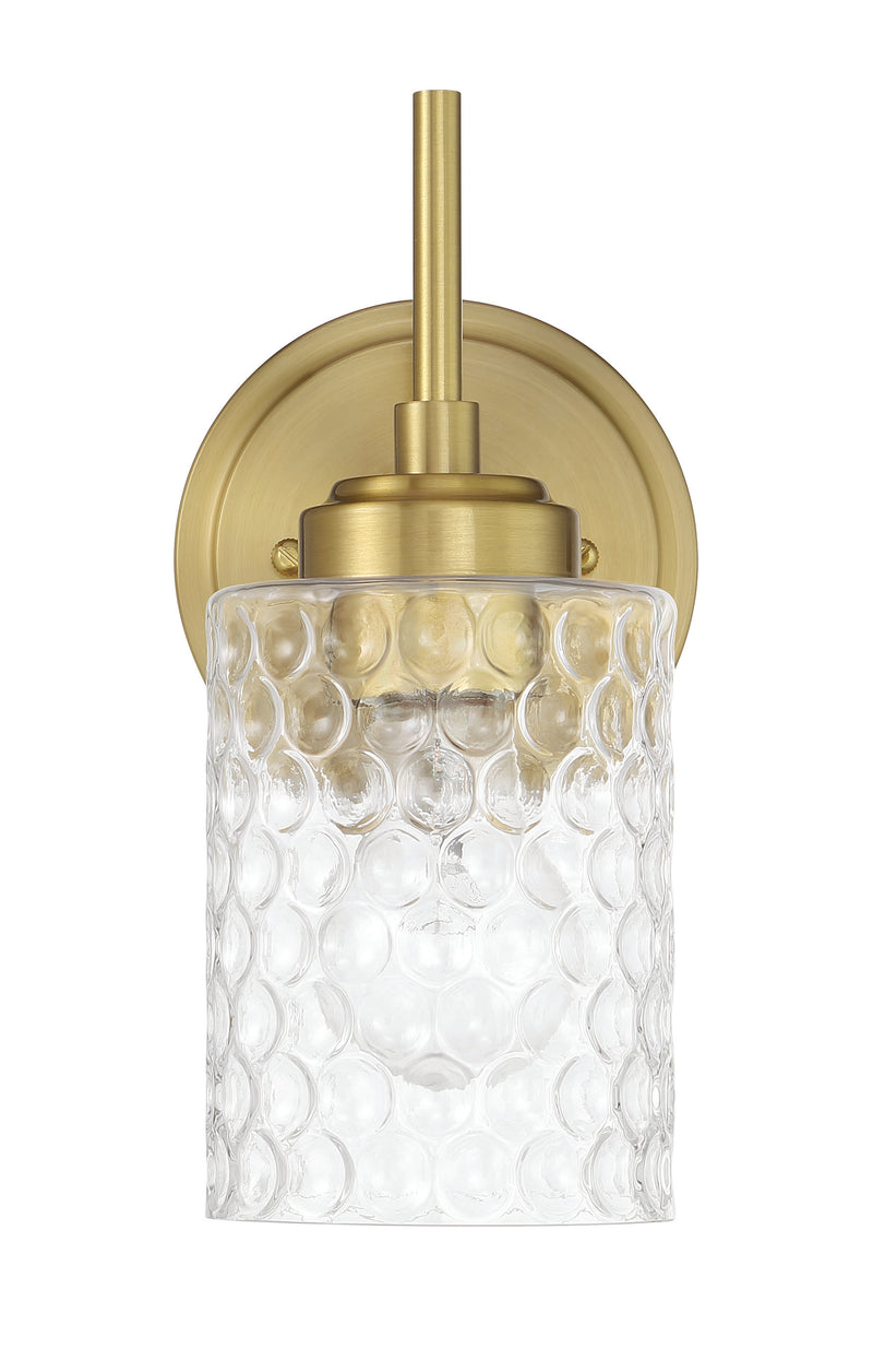 Craftmade 60501-SB Claire 1 Light Wall Light Sconce -Satin Brass