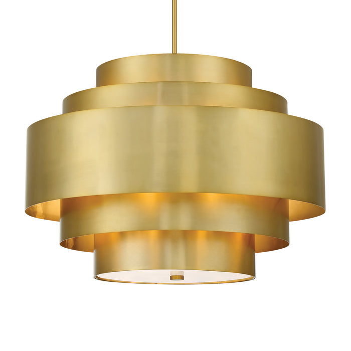 Minka Lavery Spyglass Terrace 5 Light Pendant-Soft Brass