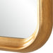 Solvera Champagne Gold Leaf Mirror | Modern Rectangle Engineered Wood Frame Bathroom Vanity Mirror Mounted Vertical or Horizontal (20 in. W x 30 in. H x 1 in. D)
