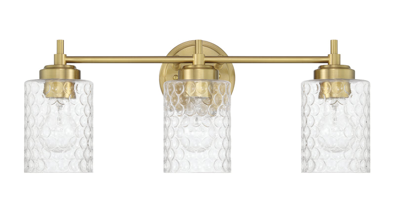 Craftmade 60503-SB Claire 3 Light Bathroom Vanity Light -Satin Brass