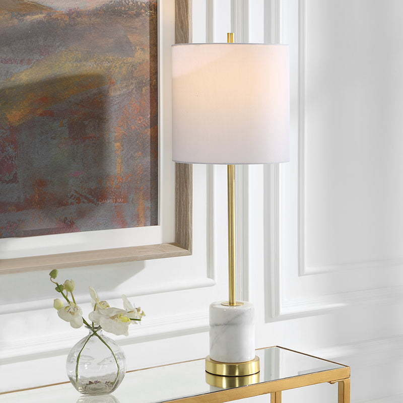 Uttermost Turret Gold Buffet Lamp - ALCOVE LIGHTING