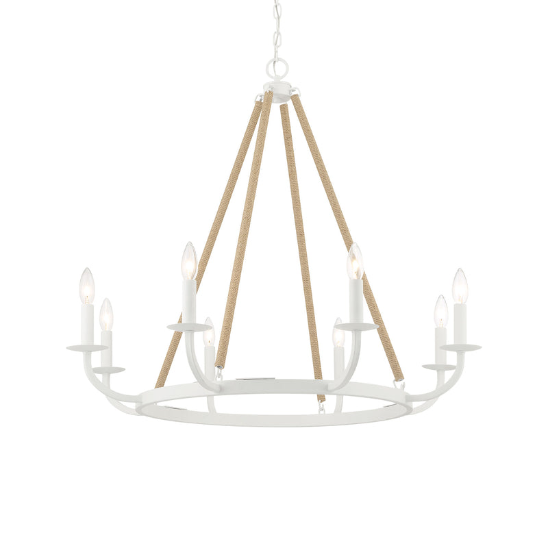Minka Lavery Lanton 8 Light Chandelier-Sand White