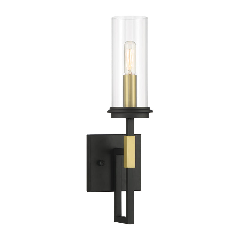 Minka Lavery Hillstone 1 Light Wall Sconce-Sand Coal & Soft Brass