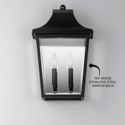 Maxim 40231CLBK Sutton Place VX 2 Light Pocket Sconce | Black