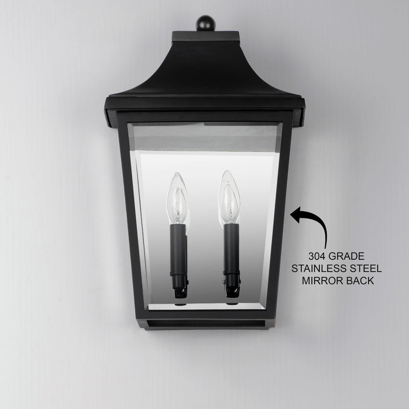 Maxim 40231CLBK Sutton Place VX 2 Light Pocket Sconce | Black