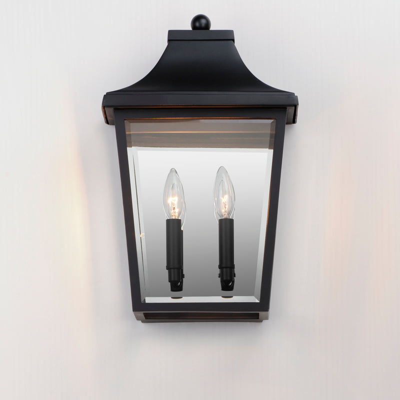 Maxim 40231CLBK Sutton Place VX 2 Light Pocket Sconce | Black