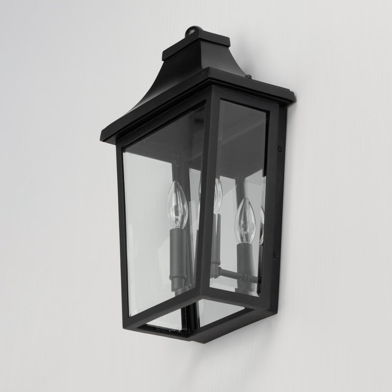 Maxim 40231CLBK Sutton Place VX 2 Light Pocket Sconce | Black