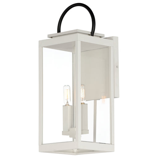 Maxim 30916CLWTBK Nassau 1 Light Large Outdoor Wall Lantern | White / Black