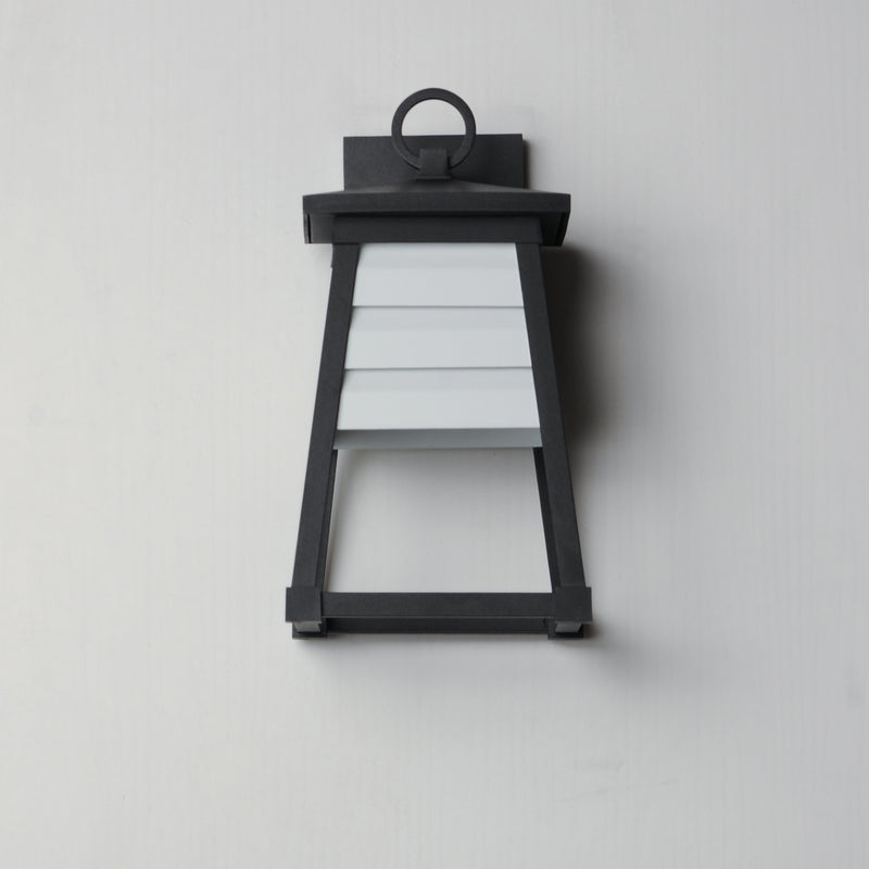 Maxim 40632WTBK Shutters 1 Light Small Outdoor Wall Sconce | Black