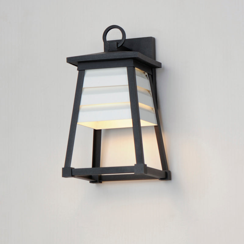 Maxim 40632WTBK Shutters 1 Light Small Outdoor Wall Sconce | Black
