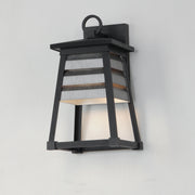 Maxim 40632WZBK Shutters 1 Light Small Outdoor Wall Sconce | Weathered Zinc/Black