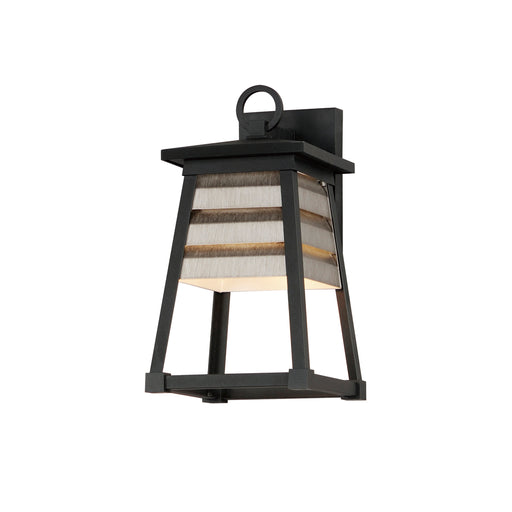 Maxim 40632WZBK Shutters 1 Light Small Outdoor Wall Sconce | Weathered Zinc/Black