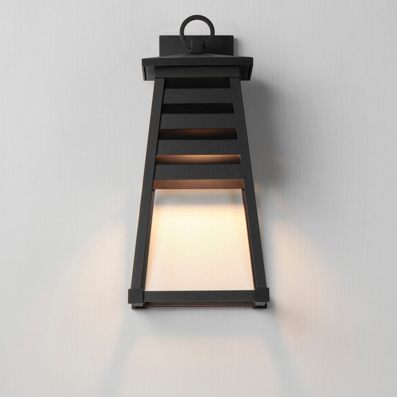 Maxim 40634BK Shutters 1 Light Medium Outdoor Wall Sconce | Black