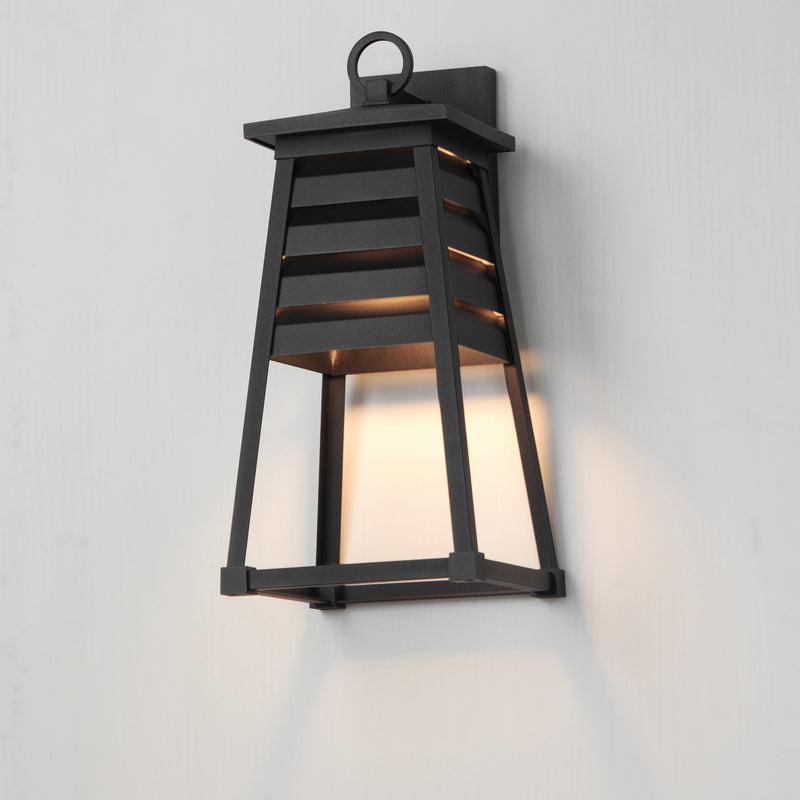 Maxim 40634BK Shutters 1 Light Medium Outdoor Wall Sconce | Black