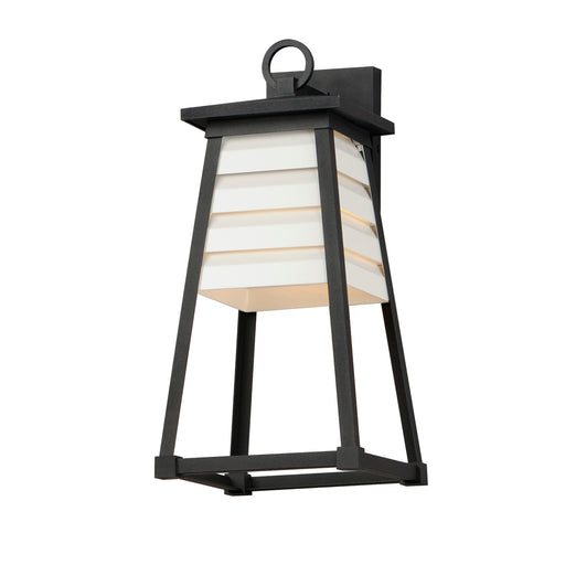 Maxim 40634WTBK Shutters 1 Light Medium Outdoor Wall Sconce | White / Black