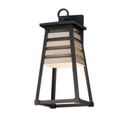 Maxim 40634WZBK Shutters 1 Light Medium Outdoor Wall Sconce | Weathered Zinc/Black