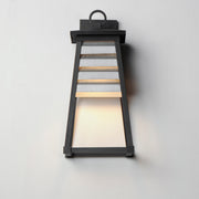 Maxim 40634WZBK Shutters 1 Light Medium Outdoor Wall Sconce | Weathered Zinc/Black