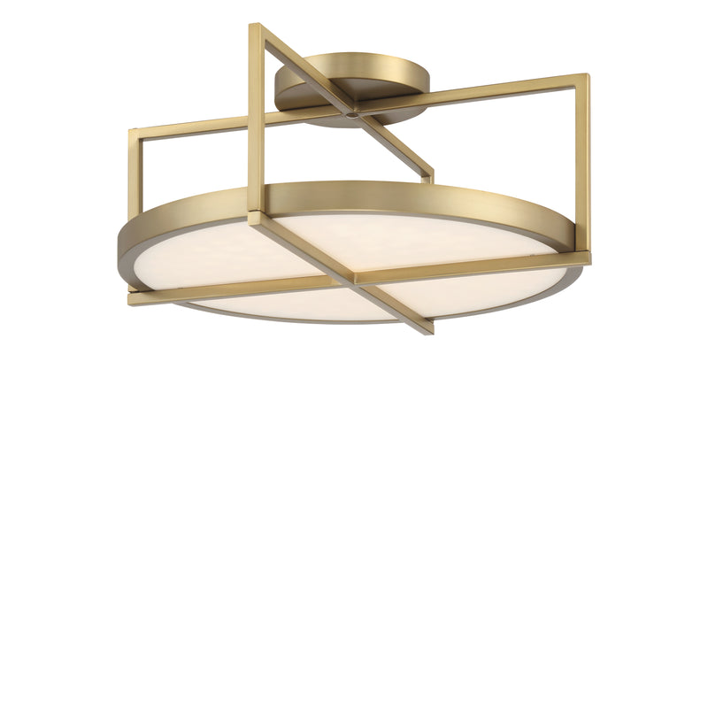Minka Lavery Boada 18" LED Semi Flush Mount-Soft Brass