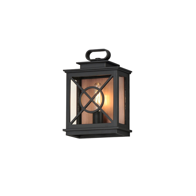Maxim 40802CLACPBK Yorktown VX 1 Light Outdoor Pocket Sconce | Black/Aged Copper