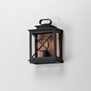 Maxim 40802CLACPBK Yorktown VX 1 Light Outdoor Pocket Sconce | Black/Aged Copper