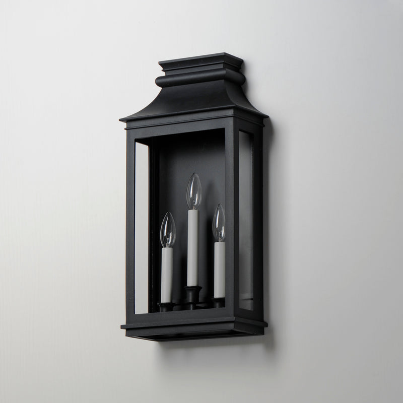 Maxim 40916CLBO Savannah VX 3 Light Outdoor Sconce | Black Oxide