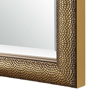 Aspra Gold Mirror | Modern Rectangle Engineered Polymer Frame Bathroom Vanity Mirror Mounted Vertical or Horizontal (24 in. W x 40 in. H x 1 in. D)