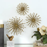 Uttermost Aga Gold Metal Wall Decor, S/3 - ALCOVE LIGHTING