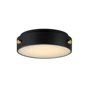 Maxim 42129BKAB Rivet VX LED Flush Mount | Black / Antique Brass