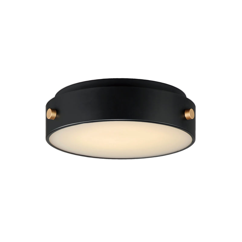 Maxim 42129BKAB Rivet VX LED Flush Mount | Black / Antique Brass