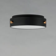 Maxim 42129BKAB Rivet VX LED Flush Mount | Black / Antique Brass