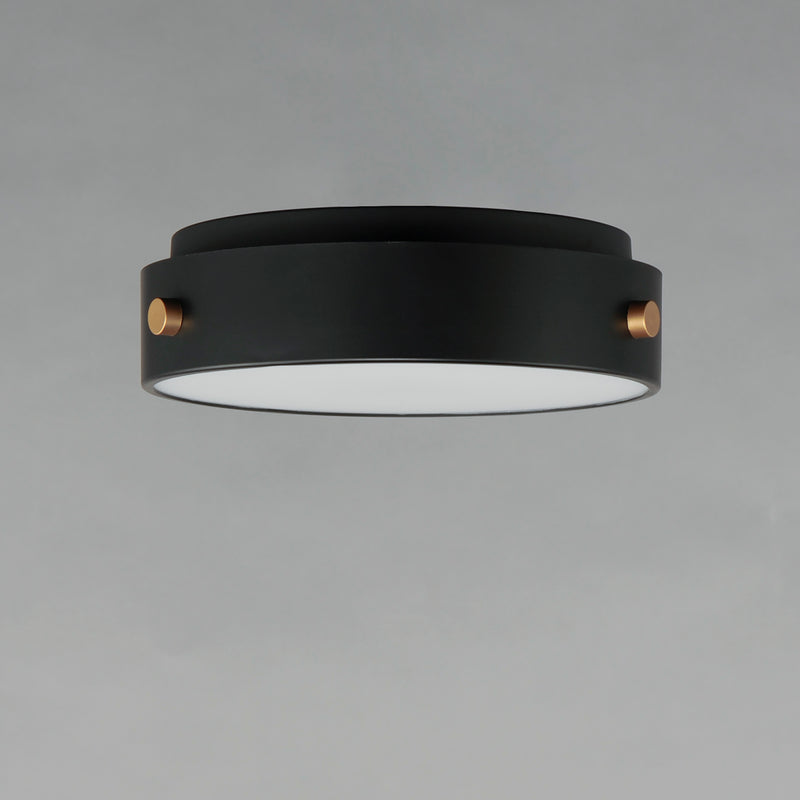 Maxim 42129BKAB Rivet VX LED Flush Mount | Black / Antique Brass