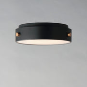 Maxim 42129BKAB Rivet VX LED Flush Mount | Black / Antique Brass