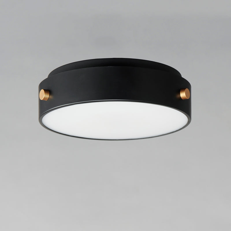 Maxim 42129BKAB Rivet VX LED Flush Mount | Black / Antique Brass