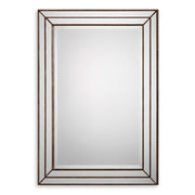 Riventa Metallic Bronze Mirror | Modern Rectangle Engineered Wood Frame Bathroom Vanity Mirror Mounted Vertical or Horizontal (24 in. W x 34 in. H x 1 in. D)
