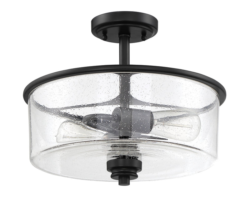 Craftmade 50552-FB Bolden 2 Light Convertible Semi Flush -Flat Black - ALCOVE LIGHTING