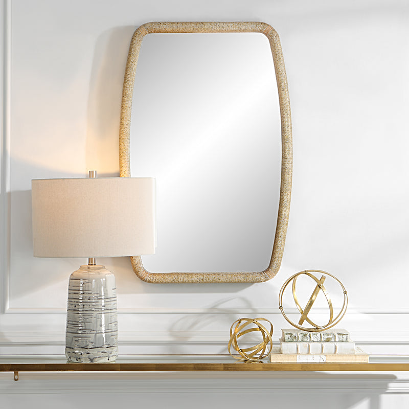 Uttermost Tiki Rattan Mirror - ALCOVE LIGHTING