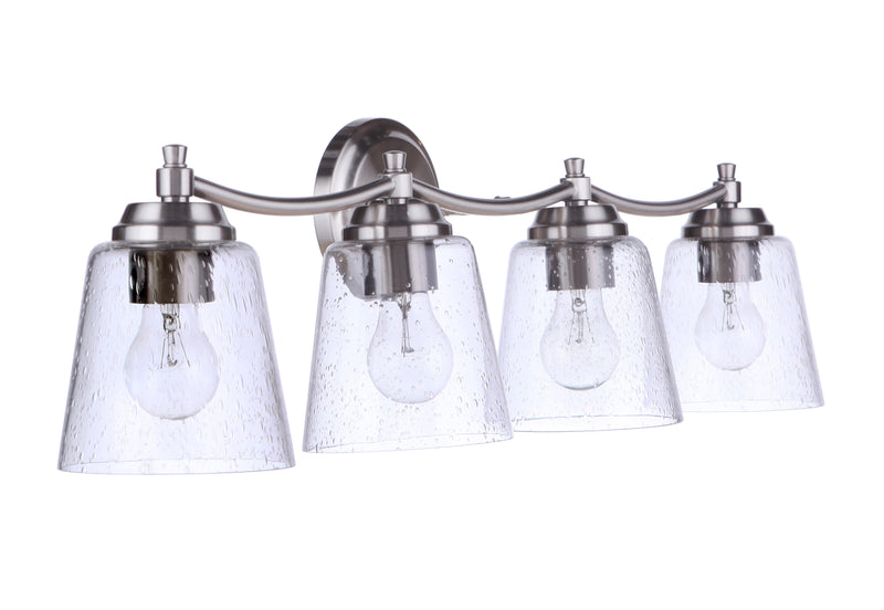 Craftmade 50204-BNK Tyler 4 Light Vanity -Brushed Polished Nickel - ALCOVE LIGHTING