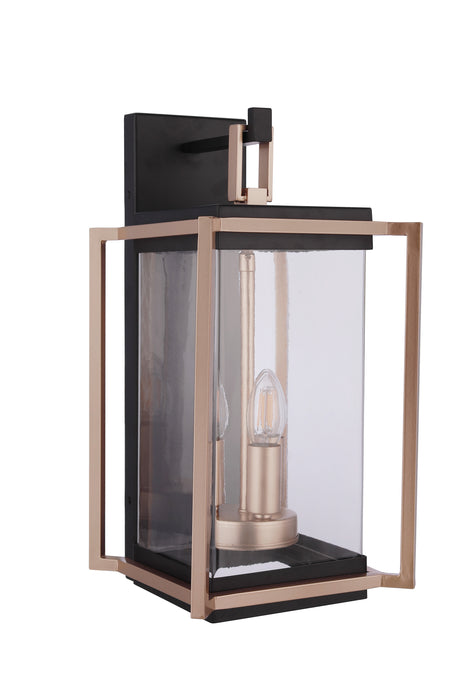 Craftmade ZA6514-MNSB Metalwork 3 Light Outdoor Wall Lantern -Midnight/Satin Brass