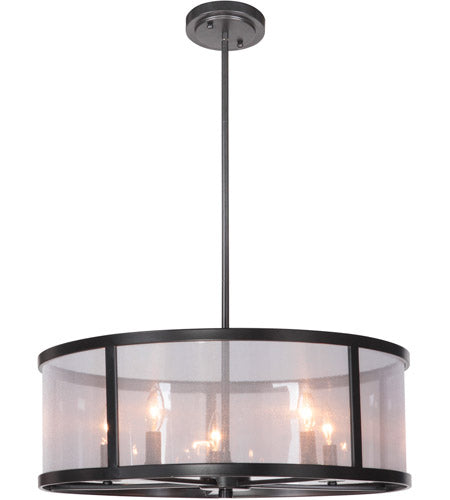 Craftmade 36795-MBK Danbury 5 Light Pendant -Matte Black