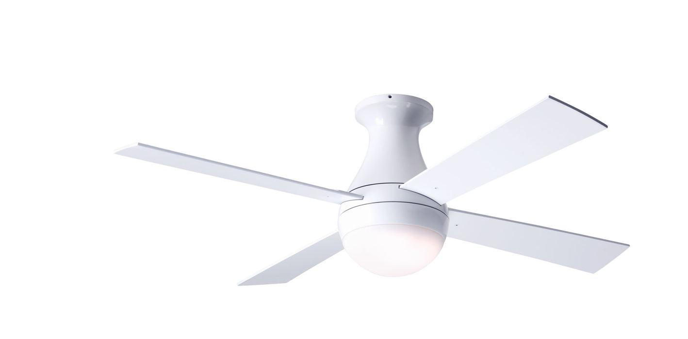 Modern Fan Company Ball Flush 42 in. LED Gloss White Ceiling Fan with Remote