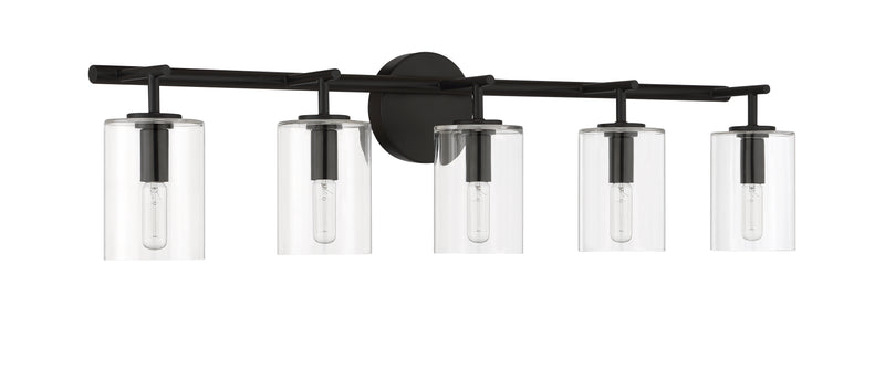 Craftmade 55605-FB Hailie 5 Light Bathroom Vanity Light -Flat Black