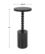 Uttermost Bead Black Marble Drink Table - ALCOVE LIGHTING