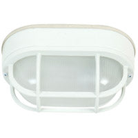 Craftmade Z396-TW Oval Bulkhead 1 Light Small Flush/Wall Mount -Textured White