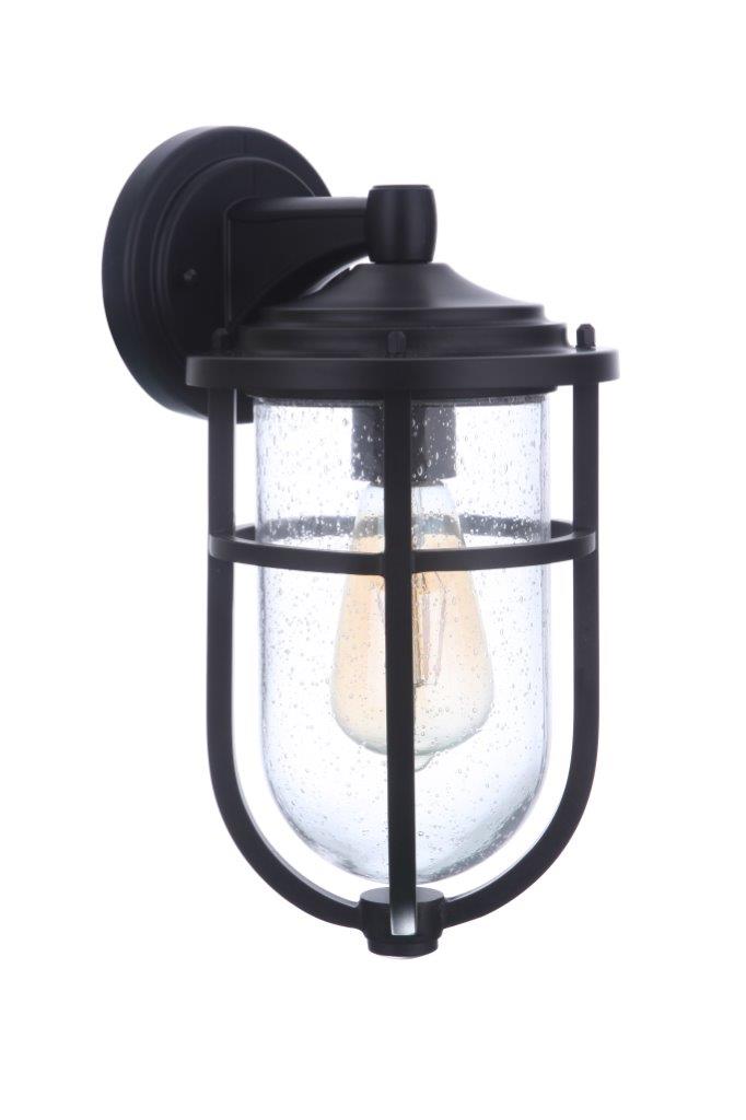 Craftmade ZA4704-MN Voyage 1 Light Small Outdoor Wall Lantern -Midnight