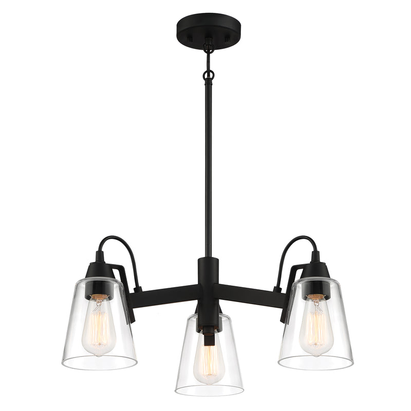 Minka Lavery Beckonridge 3 Light Chandelier-Coal