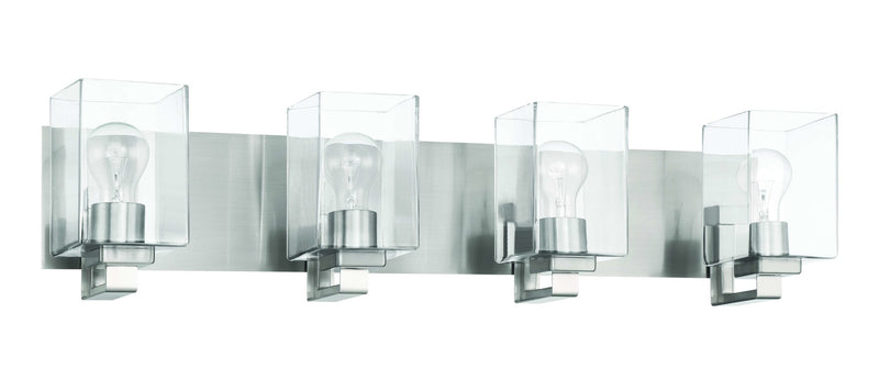 Craftmade 18532BNK4 McClane 4 Light Bathroom Vanity Light -Brushed Polished Nickel