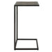 Calden Accent Table | Antique Black with Gray Shagreen Top (12 in. W x 24 in. H)